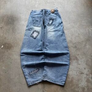 Baggy Picaldi Wide Leg Southpole Styl Faded Light Y2K Vintage Denim Jeans 38x30